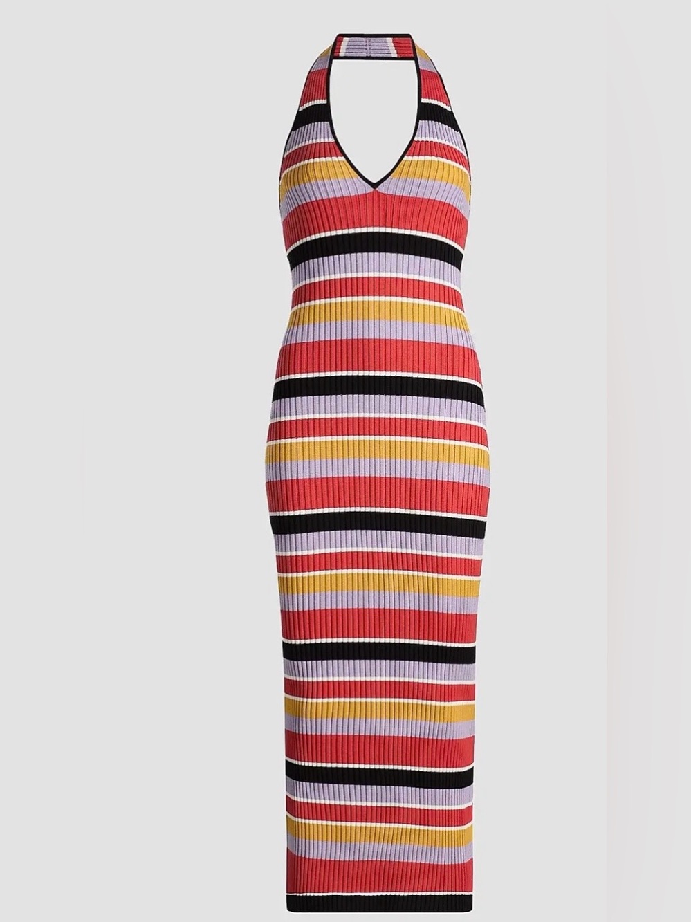 Toccin Mikey Striped Rib-Knit Midi-Dress Small Nwt